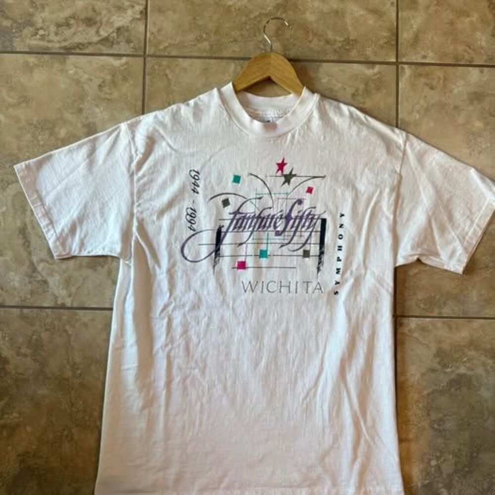 Vintage 1994 Wichita Symphony Fanfare 50th Anniversary Tee Large Hanes Beefy
